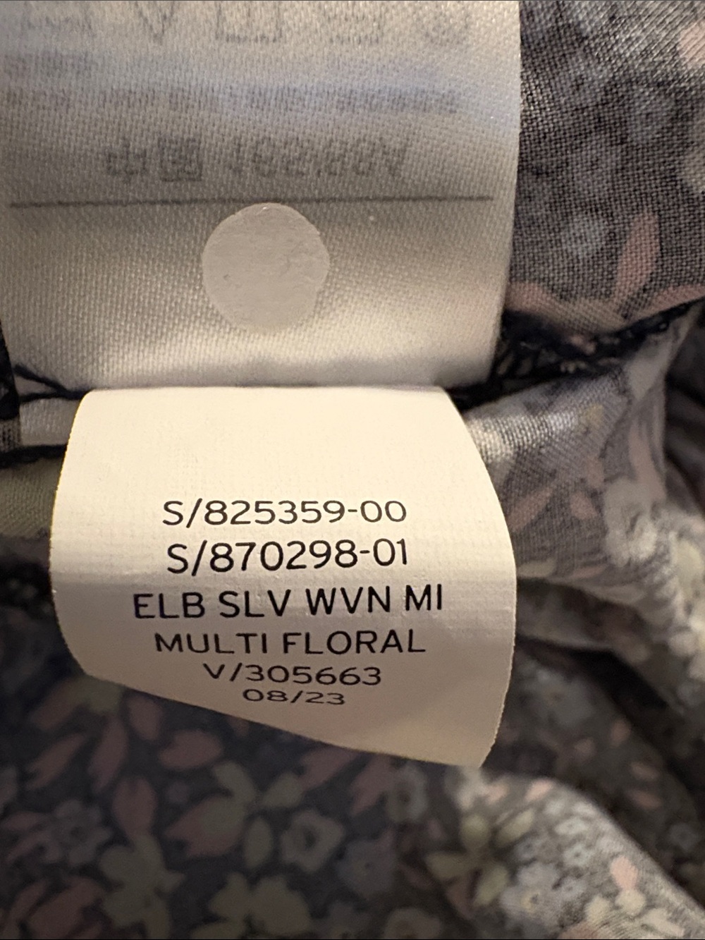GAP Navy Floral Smocked Midi Dress with Puff Sleeves Cottagecore EUC Size S - Picture 14 of 14